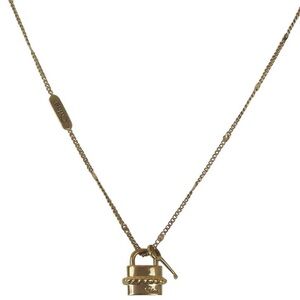 Chloe Paddington Padlock Charm Chain Necklace